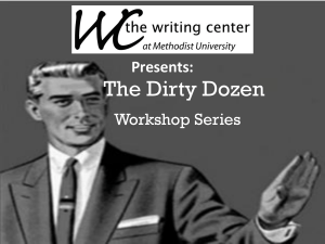 The Dirty Dozen Presents: Workshop Series