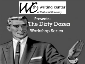 The Dirty Dozen Presents: Workshop Series