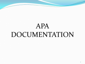 APA Documentation