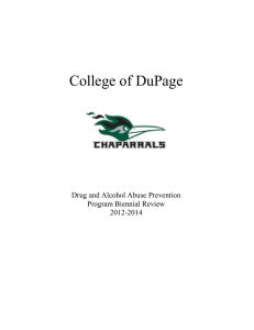 College of DuPage Drug and Alcohol Abuse Prevention Program Biennial Review 2012-2014