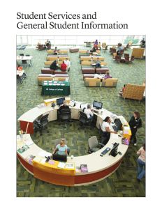 Student Services and General Student Information