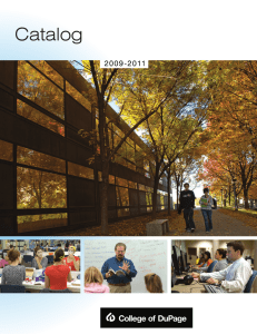 Catalog College of DuPage 2 0 0 9 - 2 0 11