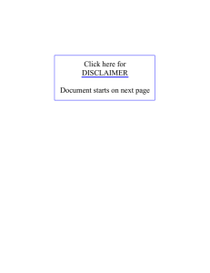 Click here for DISCLAIMER Document starts on next page