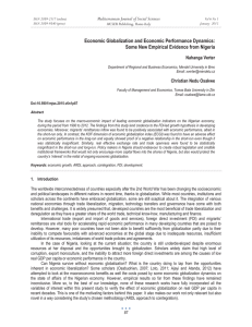 Economic Globalization and Economic Performance Dynamics: Mediterranean Journal of Social Sciences