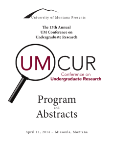 Program Abstracts The 13th Annual UM Conference on