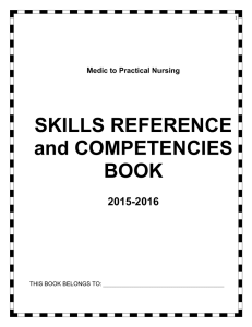SKILLS REFERENCE and COMPETENCIES BOOK