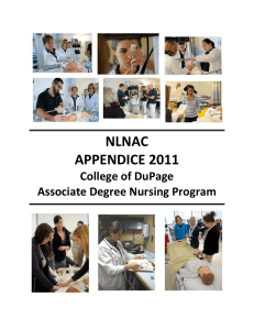NLNAC APPENDICE 2011 College of DuPage Associate Degree Nursing Program