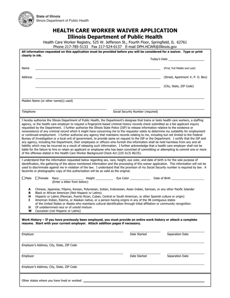 Descubrir 37 Imagen Il Dph Background Check Form Thcshoanghoatham Vn 8584