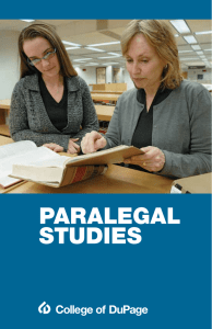 PARALEGAL STUDIES