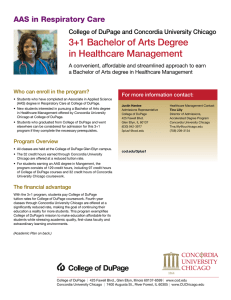 3+1 Bachelor of Arts Degree in Healthcare Management AAS in Respiratory Care