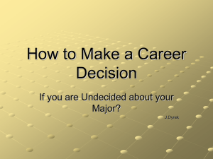 How to Make a Career Decision If you are Undecided about your Major?