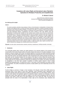 Compliance with Labour Rights and International Labour Standards: