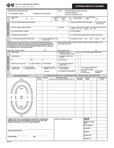 ATTENDING DENTIST’S STATEMENT CHECK ONE: USE ONE FORM PER CLAIM