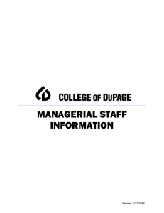 MANAGERIAL STAFF INFORMATION Revised 3/17/2016