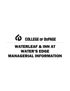 WATERLEAF &amp; INN AT WATER’S EDGE MANAGERIAL INFORMATION