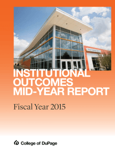 INSTITUTIONAL OUTCOMES MID-YEAR REPORT Fiscal Year 2015