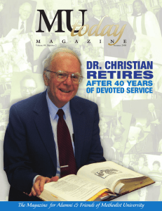 Dr. Christian RetiRes  of DevoteD serviCe