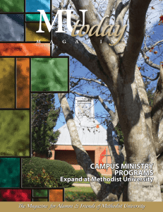 Campus ministry programs Expand at methodist university page 10