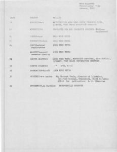 NEVS RELEASES Chronological File January, 1969 DATE