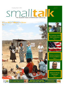 Wilson Helps Villagers In Kenya Pg. 7