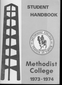 College Methodist HANDBOOK 1973-1974