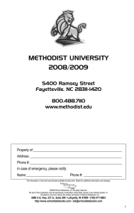 METHODIST UNIVERSITY 2008/2009 5400 Ramsey Street Fayetteville, NC 28311-1420