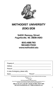 METHODIST UNIVERSITY 2010/2011 5400 Ramsey Street Fayetteville, NC 28311-1420