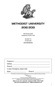 METHODIST UNIVERSITY 2012/2013