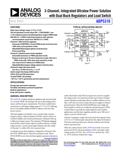 ADP5310 3-Channel, Integrated Ultralow Power Solution Data Sheet