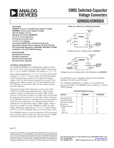 CMOS Switched-Capacitor Voltage Converters ADM660/ADM8660