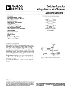 a Switched-Capacitor Voltage Inverter with Shutdown ADM8828/ADM8829