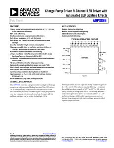 ADP8866 Charge Pump Driven 9-Channel LED Driver with Automated LED Lighting Effects