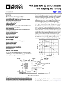 PWM, Step-Down DC-to-DC Controller with Margining and Tracking ADP1822 Data Sheet