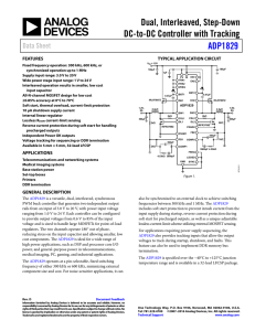 Dual, Interleaved, Step-Down DC-to-DC Controller with Tracking ADP1829 Data Sheet