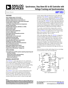 ADP1853 Synchronous, Step-Down DC-to-DC Controller with Voltage Tracking and Synchronization