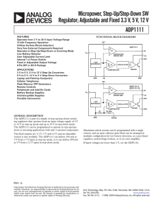 a Micropower, Step-Up/Step-Down SW ADP1111