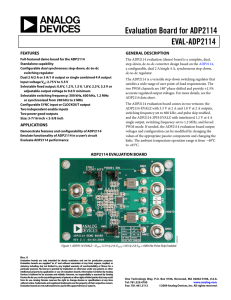 Evaluation Board for ADP2114 EVAL-ADP2114  FEATURES