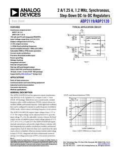 2 A/1.25 A, 1.2 MHz, Synchronous, Step-Down DC-to-DC Regulators ADP2119 Data Sheet