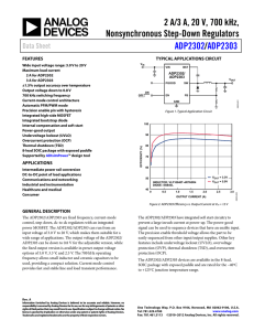 2 A/3 A, 20 V, 700 kHz, Nonsynchronous Step-Down Regulators / ADP2302