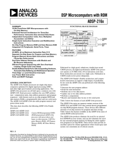 a DSP Microcomputers with ROM ADSP-216x