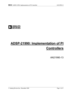 a ADSP-21990: Implementation of PI Controllers
