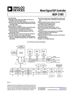 a Mixed Signal DSP Controller ADSP-21991