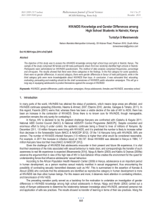 HIV/AIDS Knowledge and Gender Differences among Mediterranean Journal of Social Sciences