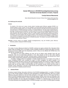 Gender Differences in HIV/AIDS Knowledge/Awareness among