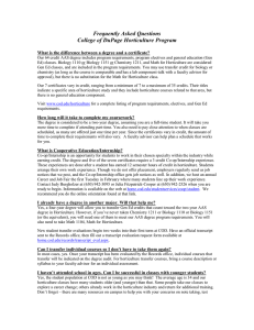 Frequently Asked Questions College of DuPage Horticulture Program
