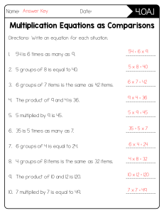 4.OA.1 Multiplication Equations as Comparisons