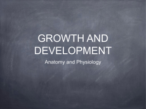 GROWTH AND DEVELOPMENT Anatomy and Physiology