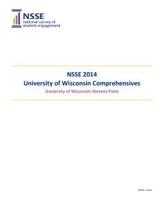 NSSE 2014 University of Wisconsin Comprehensives University of Wisconsin-Stevens Point