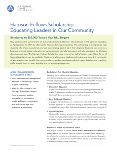 Harrison Fellows Scholarship Educating Leaders in Our Community