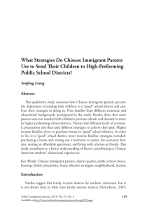 What Strategies Do Chinese Immigrant Parents Public School Districts?